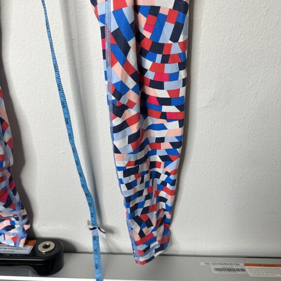 Lululemon Wunder Under Multi Blue Red White Geometric Capoeira Leggings 8 - Picture 11 of 13